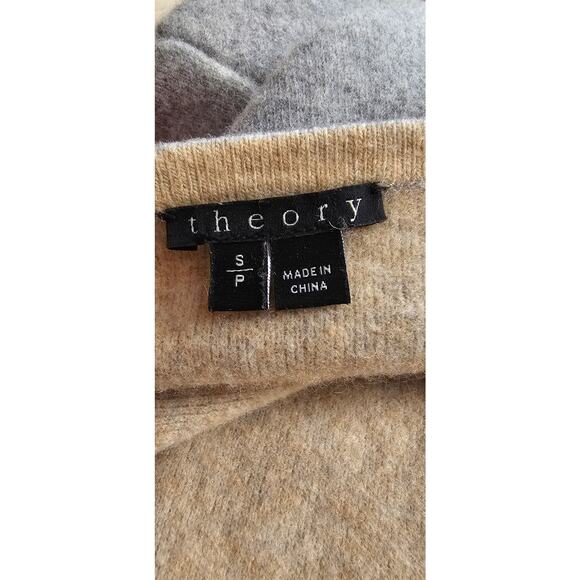 Theory Women's Gray Solid Wool Long Sleeve Open Front Sweater Coat Size Small - Picture 9 of 10